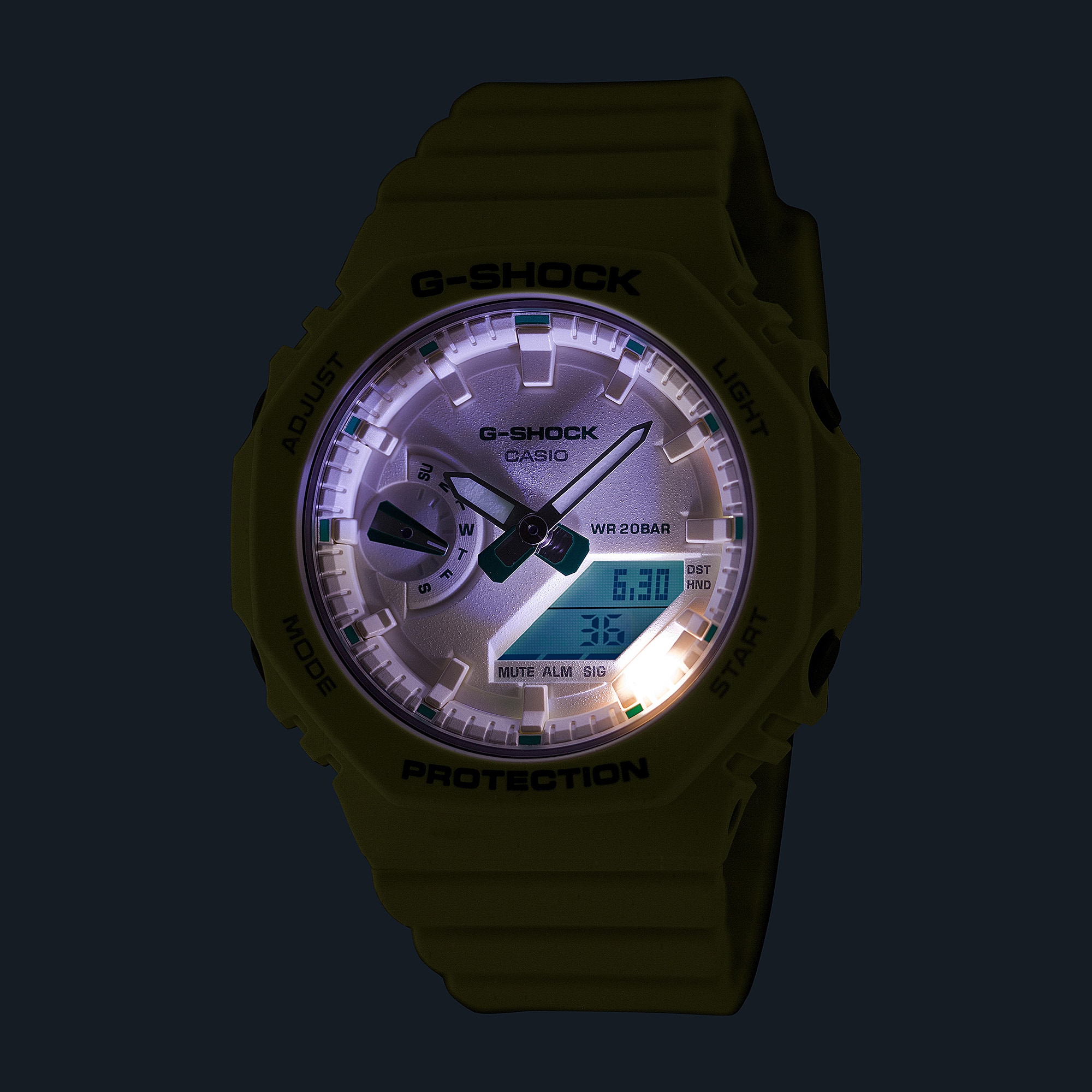 時計 CACIO / G-SHOCK GMA-S2100GA G-Shock G-MS GMA-S2100GA-1AER Green Accent Colors Watch