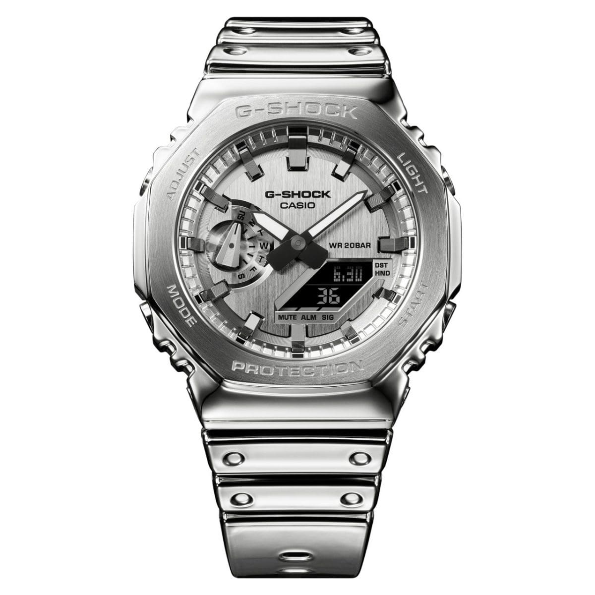 【極美品】CASIO G-SHOCK GM-2100 GM2100M-1A | G-SHOCK G-STEEL Silver | CASIO