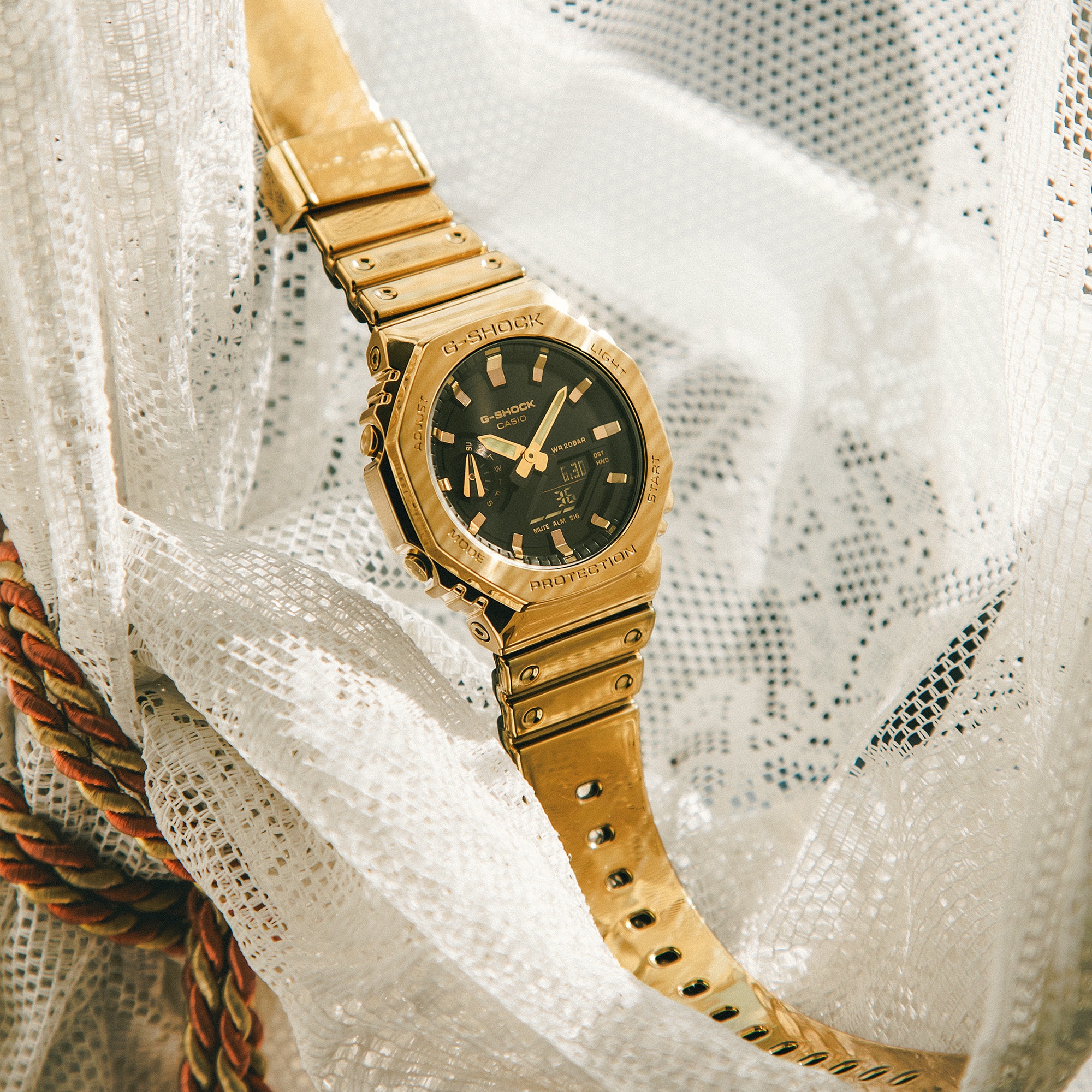 GM2100YMG-9A | Gold Watch with Silicone Watch Band | Casio