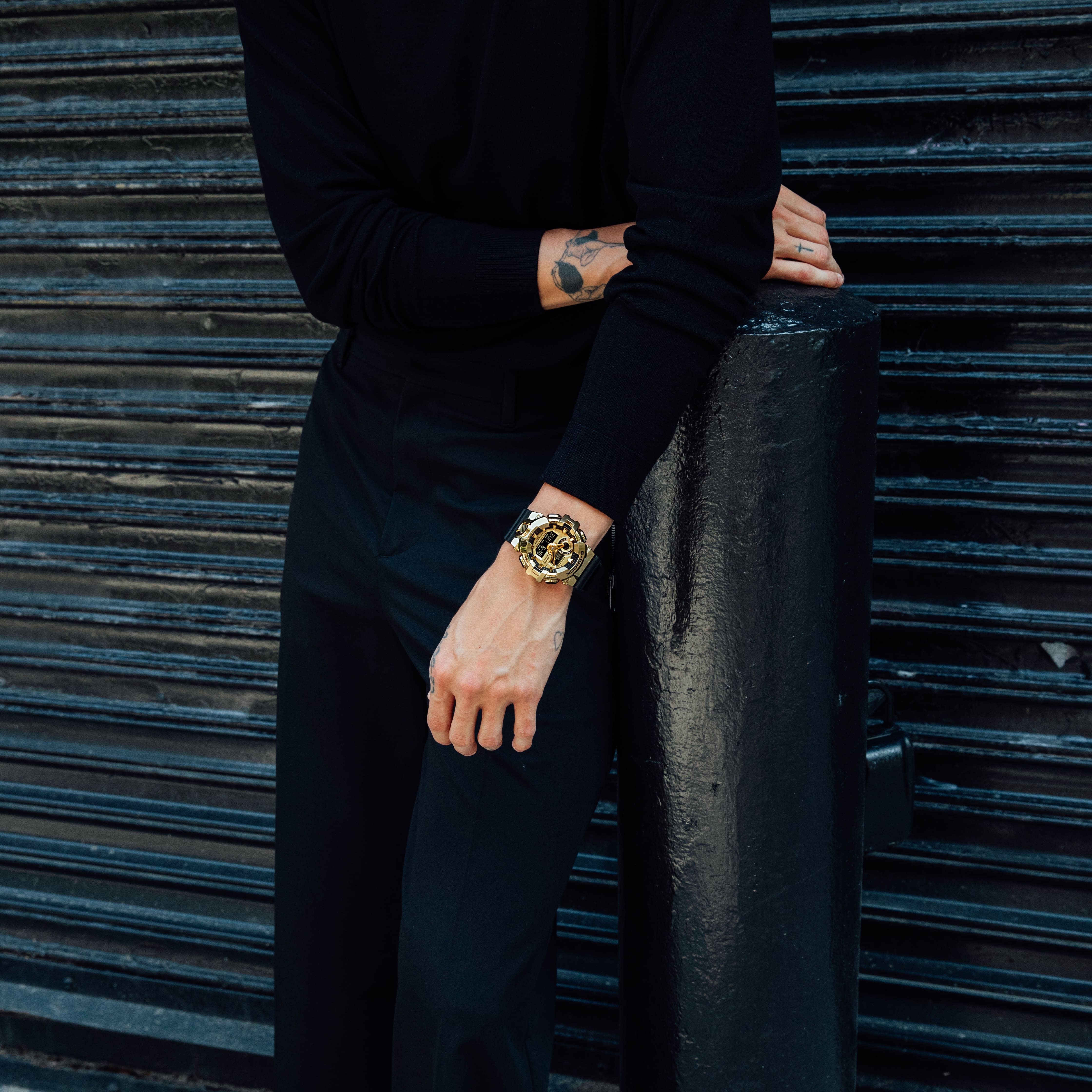 GM700G-9A | Black and Gold Stainless-Steel Watch | Casio G-SHOCK