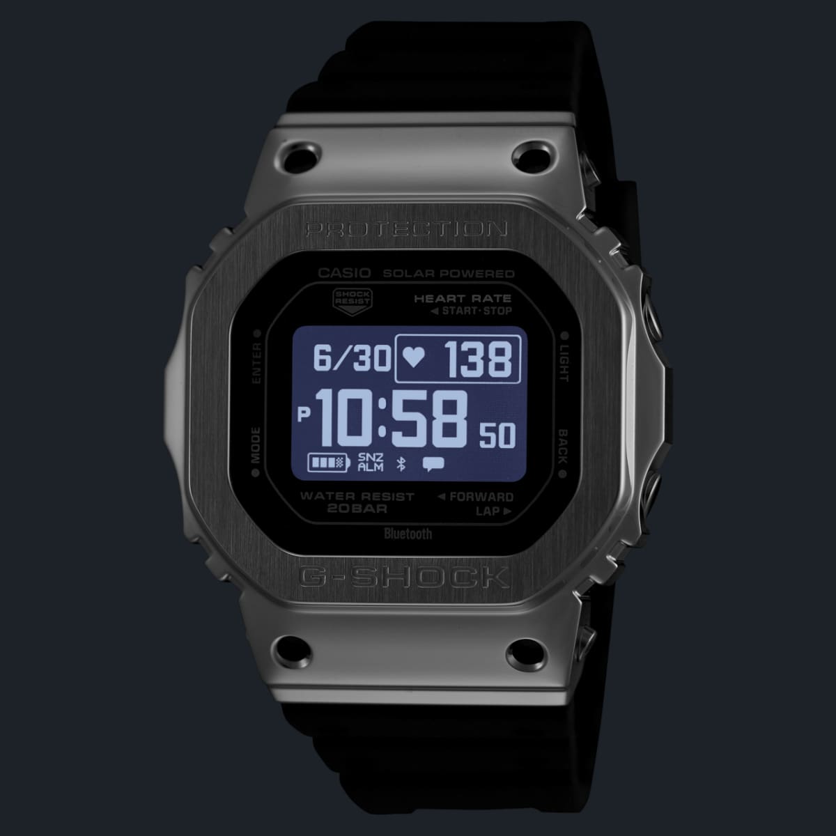 時計 G-SHOCK G-SQUAD COVERED GM-H5600-1JR CASIO G-SHOCK Metal Covered G-SQUAD GM-H5600-1JR Men's Watch with Inve