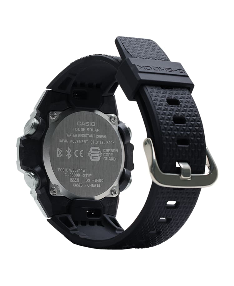 CASIO G-Shock G-Steel Stainless Steel Solar Black-Red/Silver | GSTB400-1A main image 0