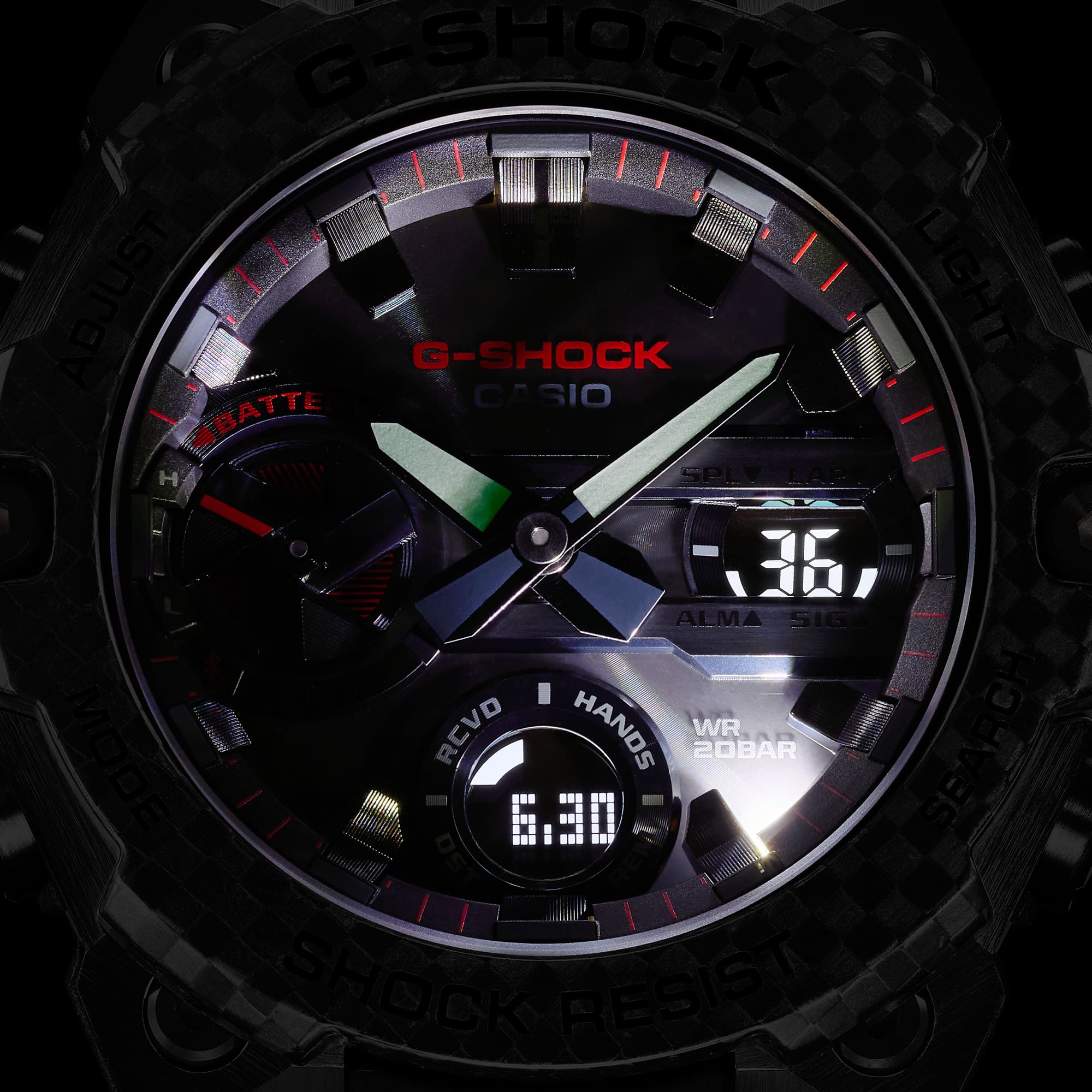 G shock 時計　GST-B400X-1A4JF GST-B400X-1A4_LED.png