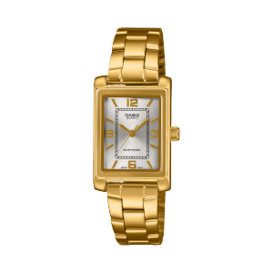 LTP1234PGC-7A | LTP Gold Rectangular Dress Watch | CASIO