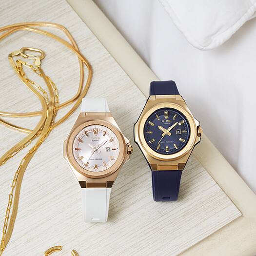 【未使用】CASIO腕時計 BABY-G G-MS MSG-S500G-2AJF MSGS500G-2A | BABY-G Women's Royal Blue and Gold Watch | CASIO