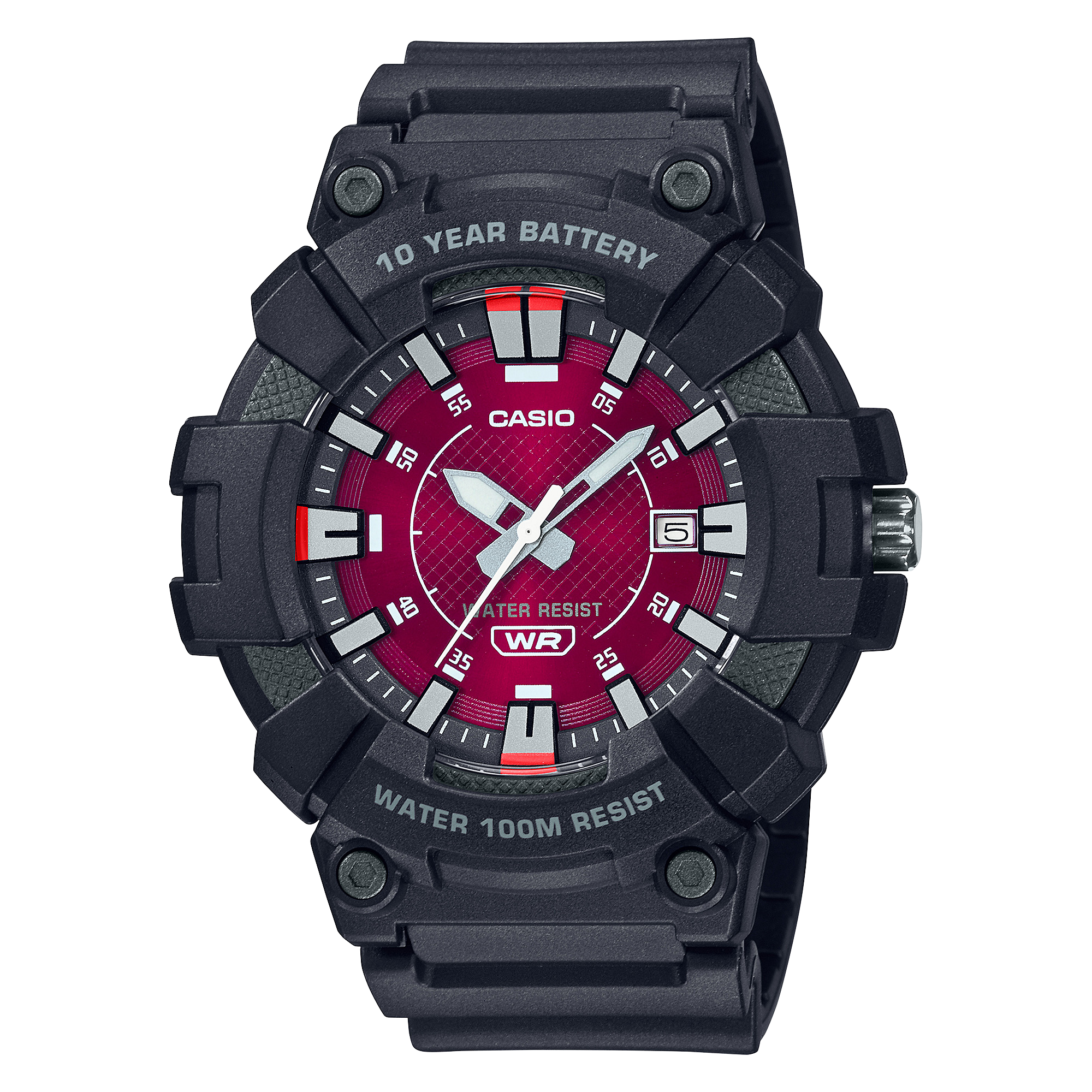 MW610H-4AV | Black And Red Analog Men's Watch | CASIO