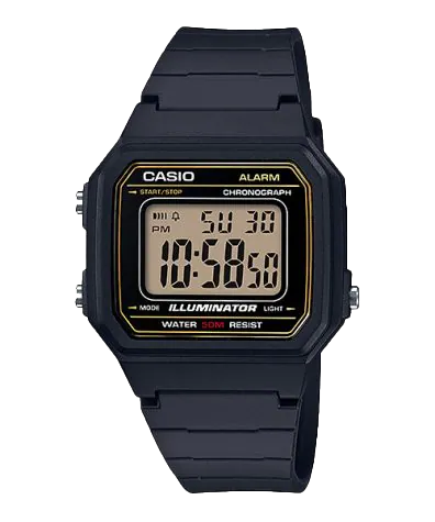 W217H-9AV | Black Digital Men's Easy Reader Watch | CASIO