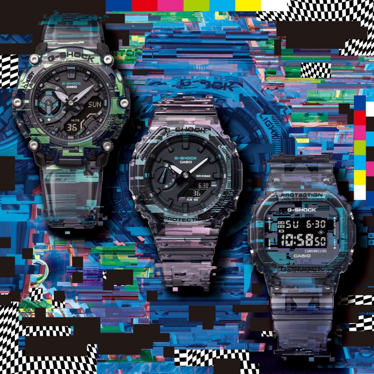 Từ trái sang: GA-2200NN-1A, GA-2100NN-1A, DW-5600NN-1