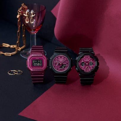 From left: GMD-S5600RB-4, GMA-S2100RB-1A, GMA-S120RB-1A
