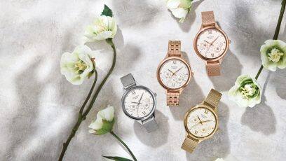 Từ trái sang: SHE-4551M-7A, SHE-4551PG-7A, SHE-4551GM-9A, SHE-4551PGM-4A