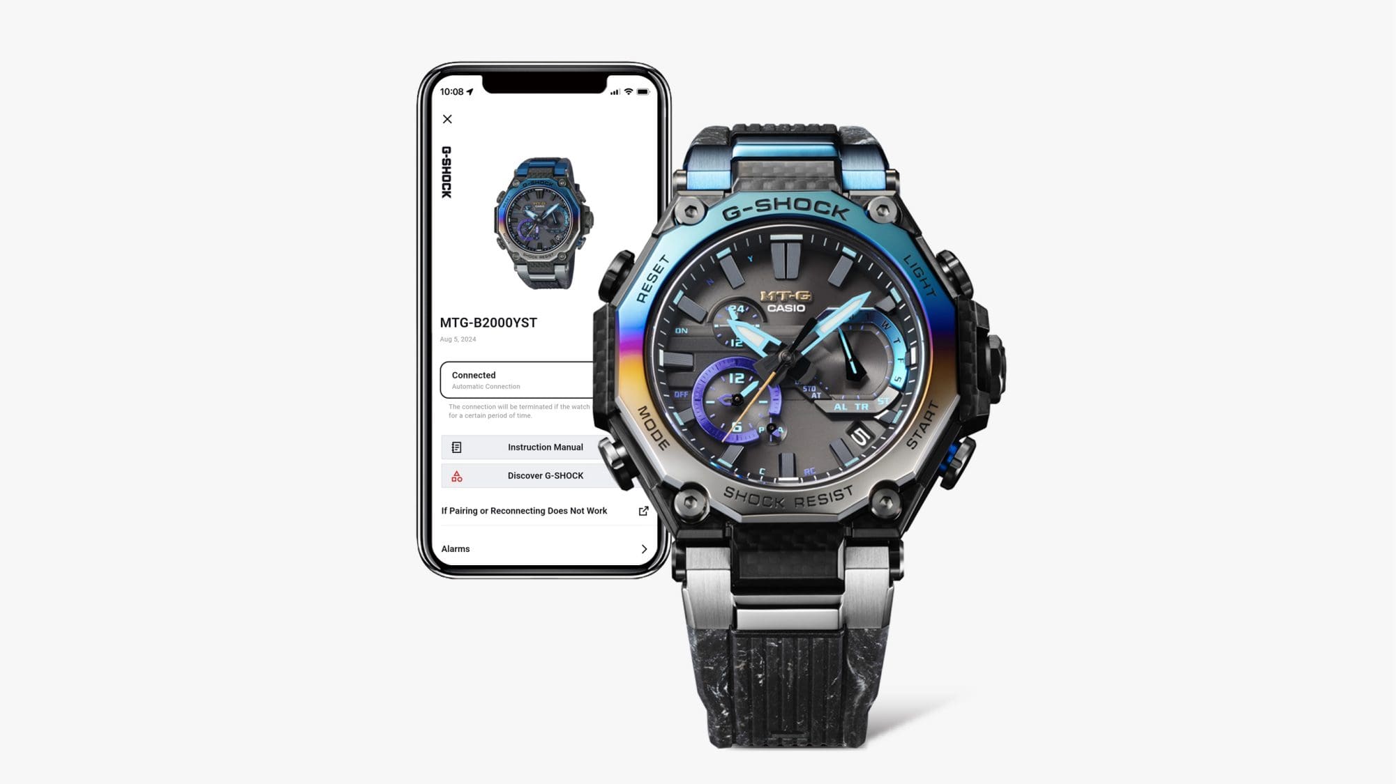 عرض التوقيت يعمل بالطاقة الشمسية مع تقنية Bluetooth®‎ وتحكم لاسلكي للحصول على دقة وموثوقية محسّنتين