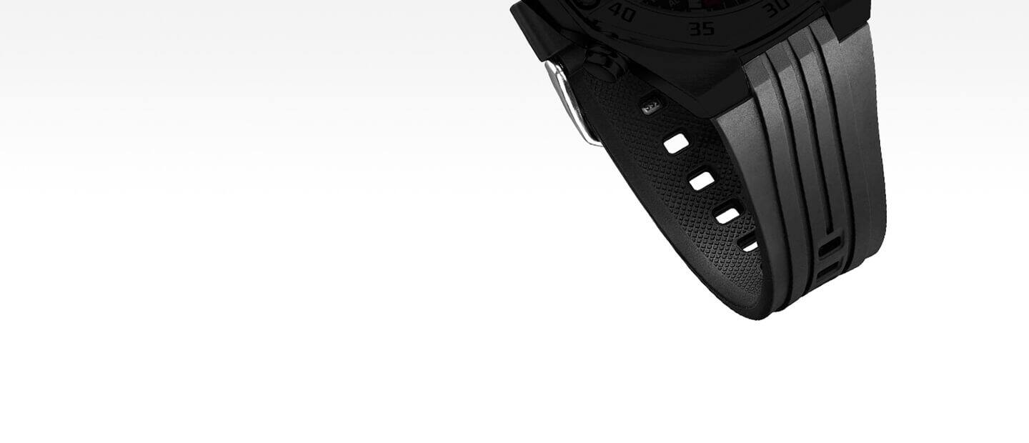 Nahaufnahme auf das schwarze Armband