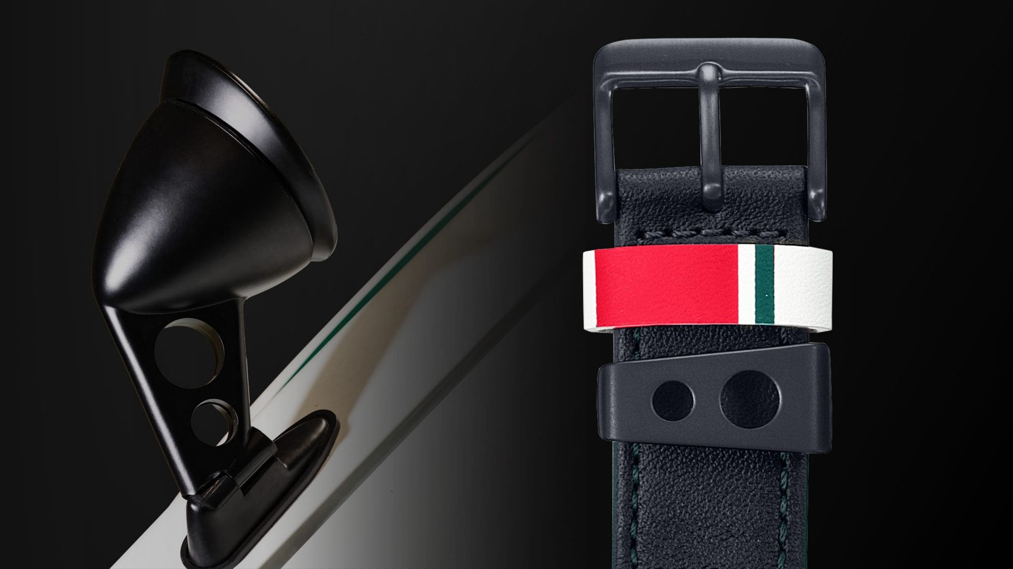 Detailsaufnahme von Armbandverschluss und den zwei Bandschlaufen der Casio Edifice EFS-S641TMS-1A Armbanduhr