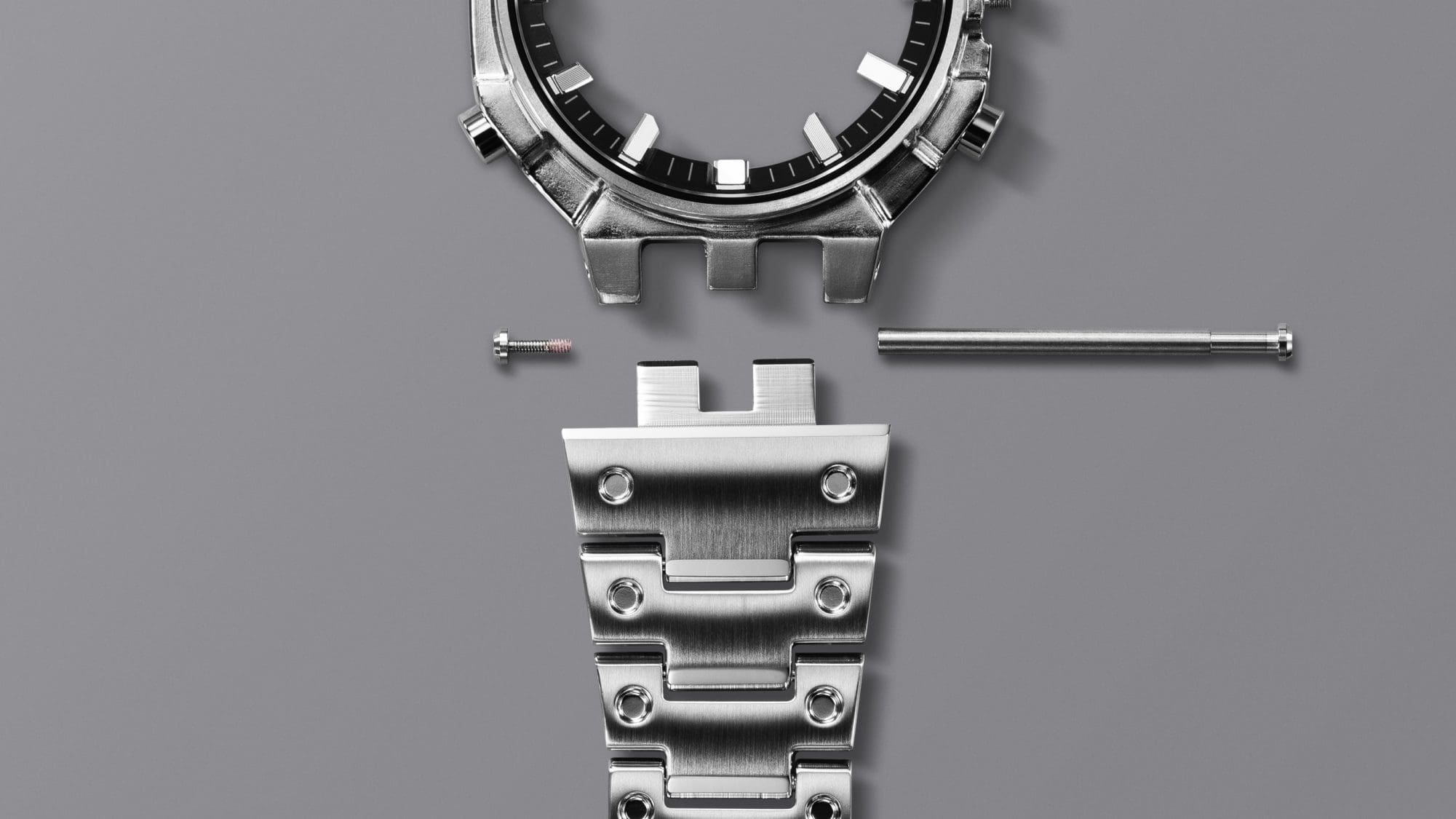 Die Bestandteile der Verbindung zwischen Armband und Gehäuse