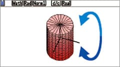 fx‑CG50: Bildschirm mit vertikaler Drehung des 3D‑Graphen