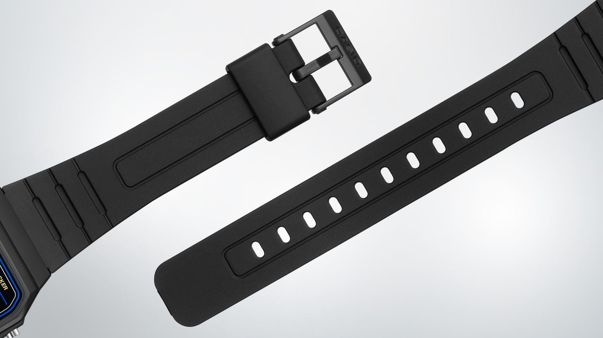Photo of a band designed for a comfortable fit, featuring slits on the back to wick away sweat