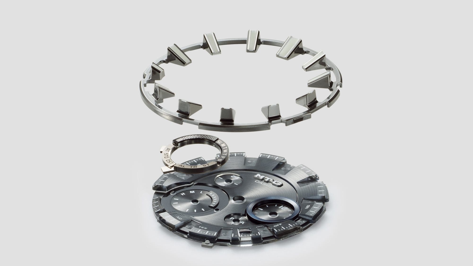 Multi-layer dial projecting sophisticated refinement