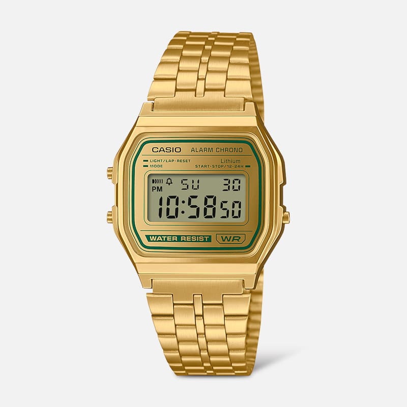 Casio A158WEGV-9A watch front view
