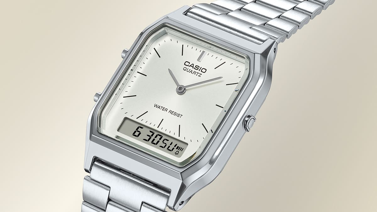 Casio AQ230 vintage watches denoting minimalist style