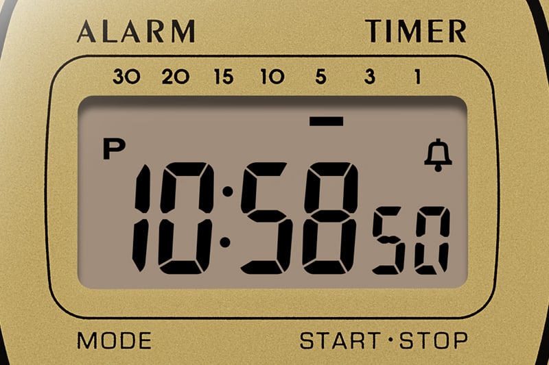 Photo of the preset timer screen.