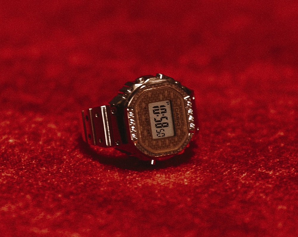 CRW-001JB-9 shot on a red background