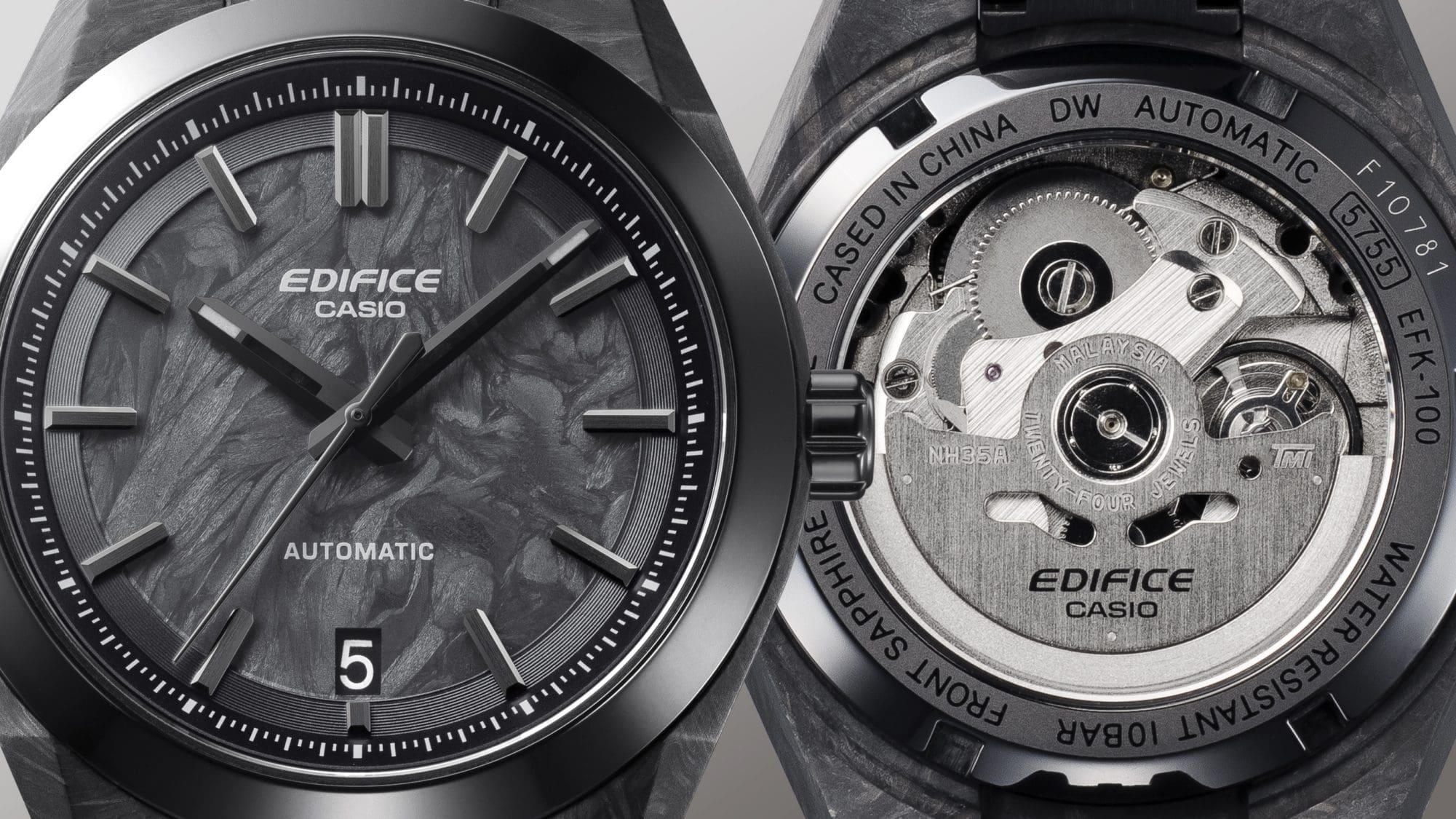 Mechanical movement: Shown off with a see-through case back