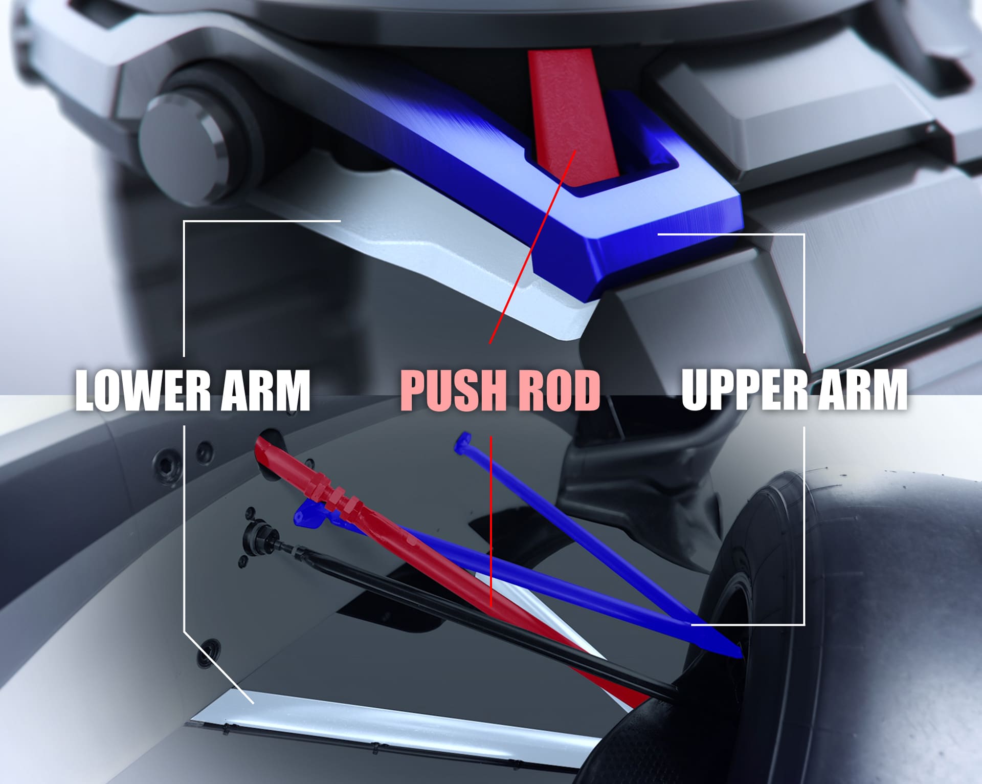 Image explaining suspension arm design