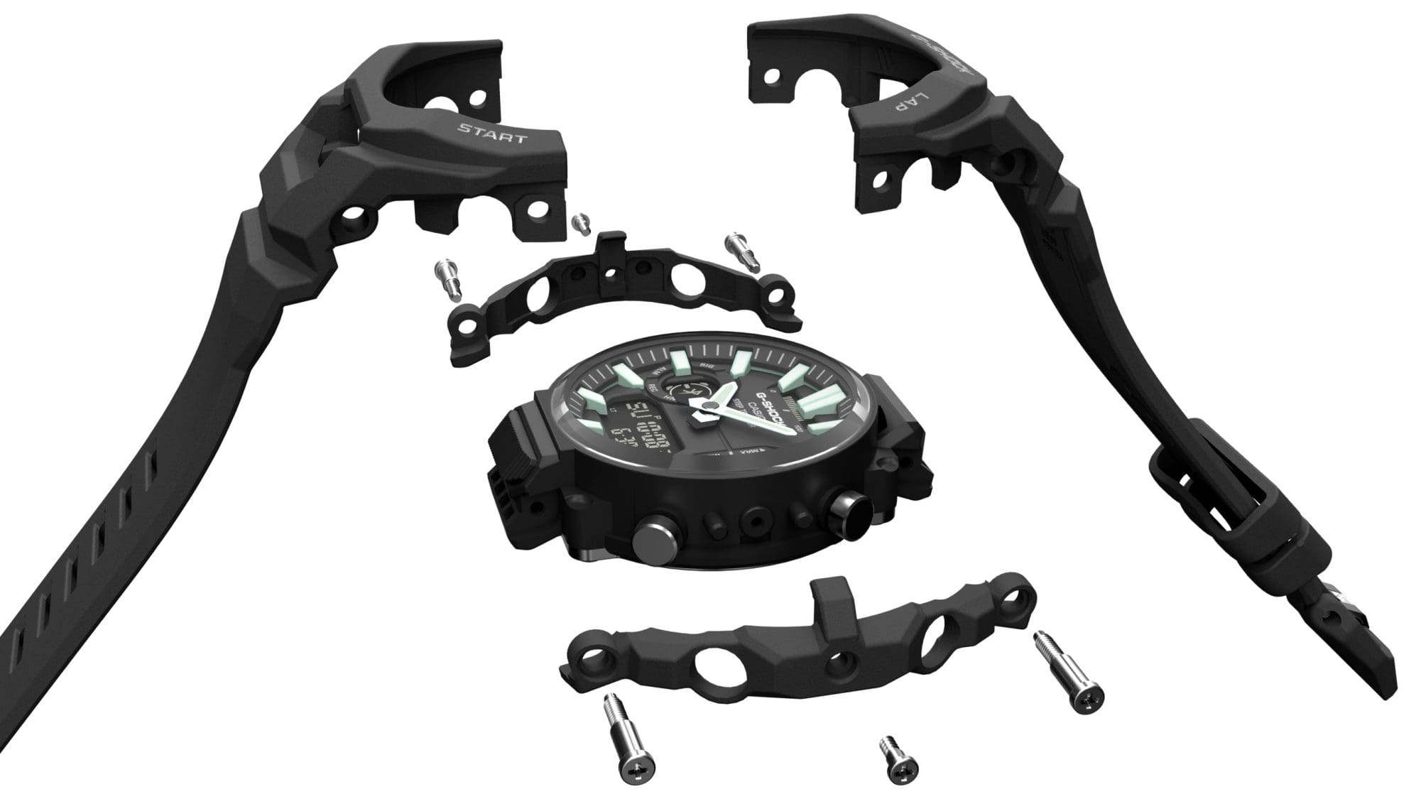 Integrated bezel and band: Streamlined design with a highly comfortable fit