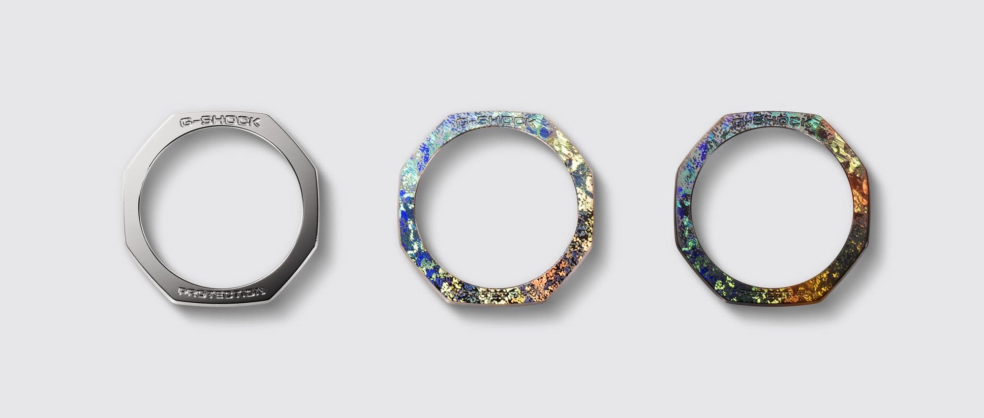 Image of the bezel manufacturing process utilizing structural color technology based on ultra-short-pulse lasers