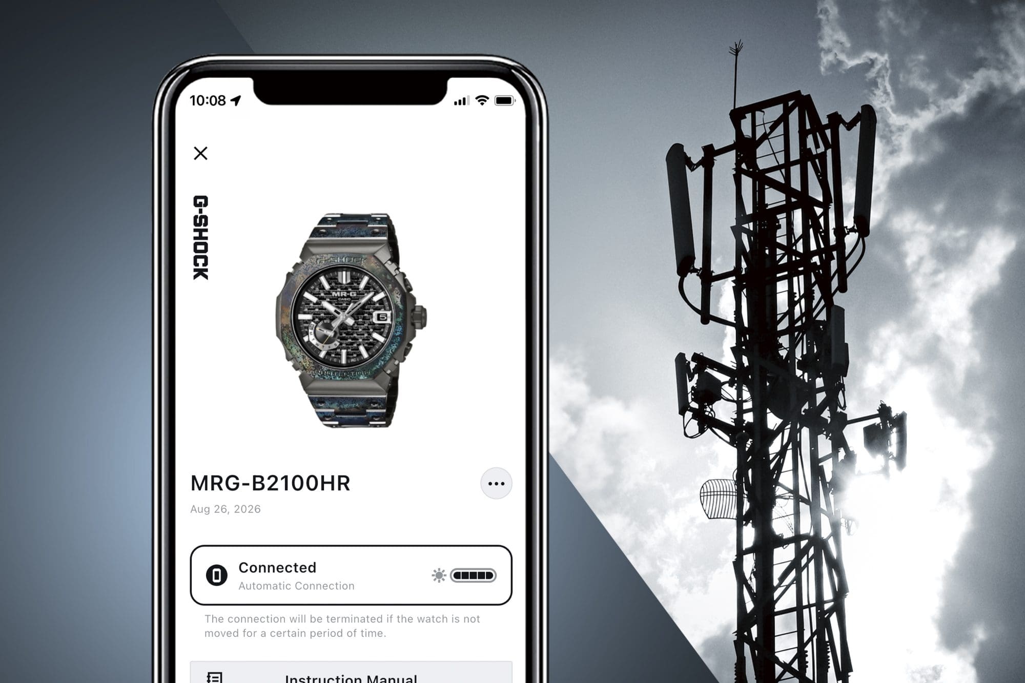 Image of MRG-B2100HR-1A Bluetooth®-enabled radio solar watch