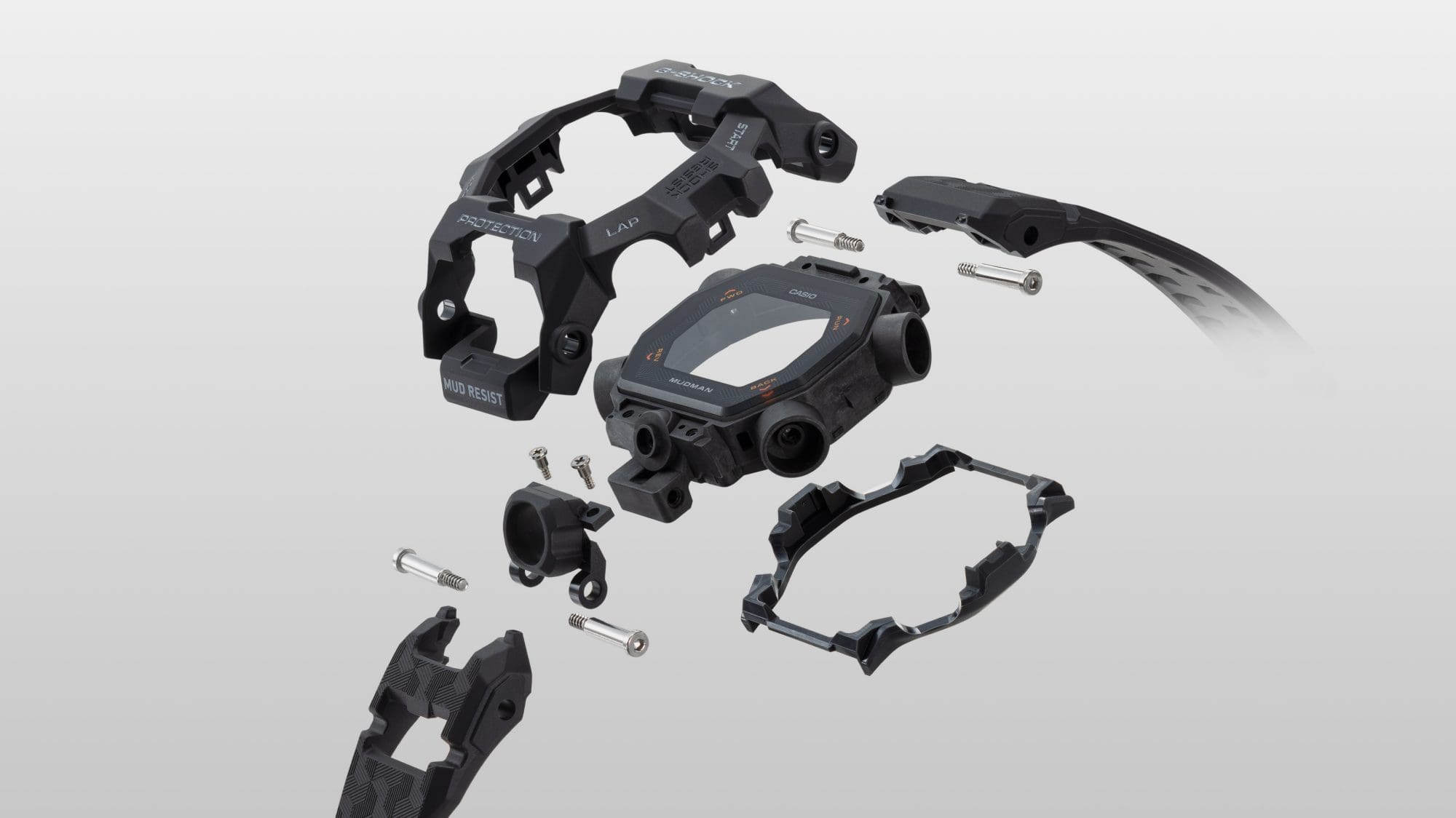 Conceptual image of a structure composed of complexly shaped parts