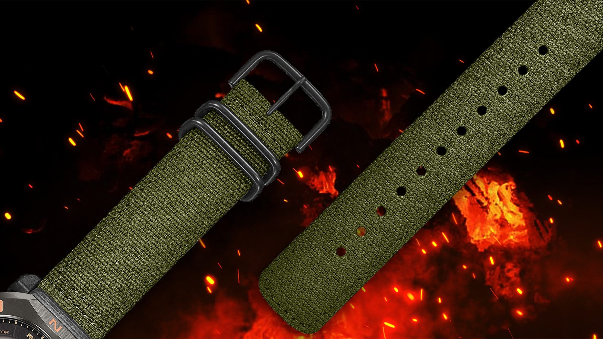 Image of the flame-retardant-treated PRW-69YB cloth band