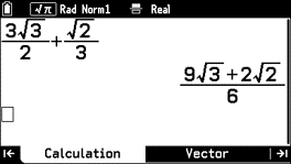 calculation screen