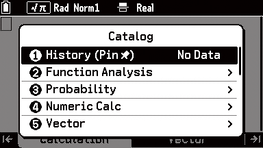 catalog screen