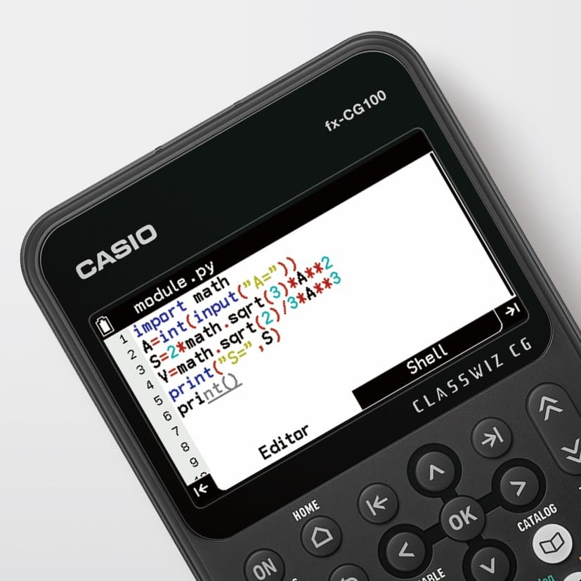 formula on calculator screen