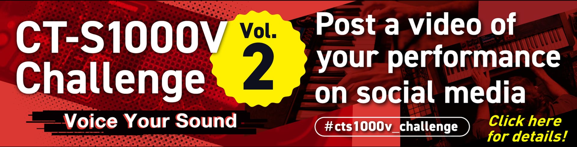 CT-S1000V Challenge V2 infographic, Post a video of your performance on social media click here for details