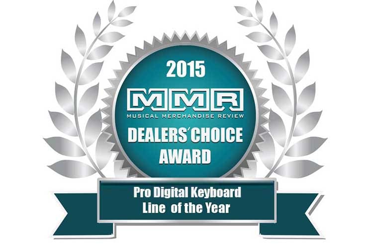 2015 Musical Merchandise Review Dealers' Choice Award for Pro Digital Keyboard Line of the Year 2015 Musical Merchandise Review Dealers' Choice Award for Pro Digital Keyboard Line of the Year