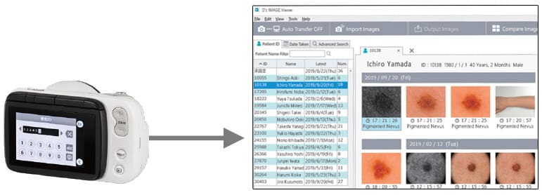 DZ-D100 images on a computer screen displayed in the image viewer