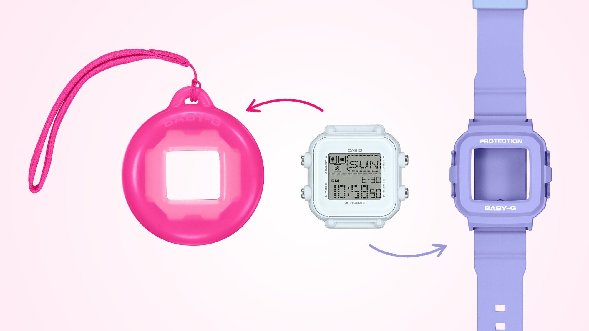 Reloj bidireccional y estilo de colgante para combinar con cualquier estado de ánimo o moda