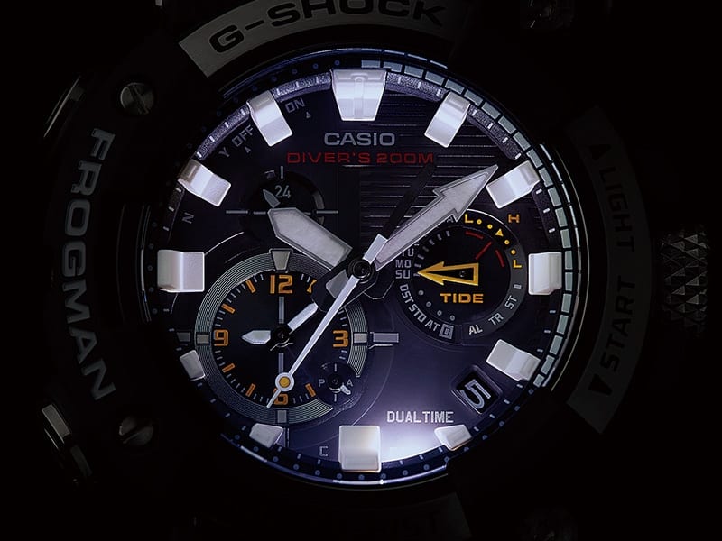 Cristal de zafiro con revestimiento no reflectante + Super Illuminator (luz LED de alto brillo)