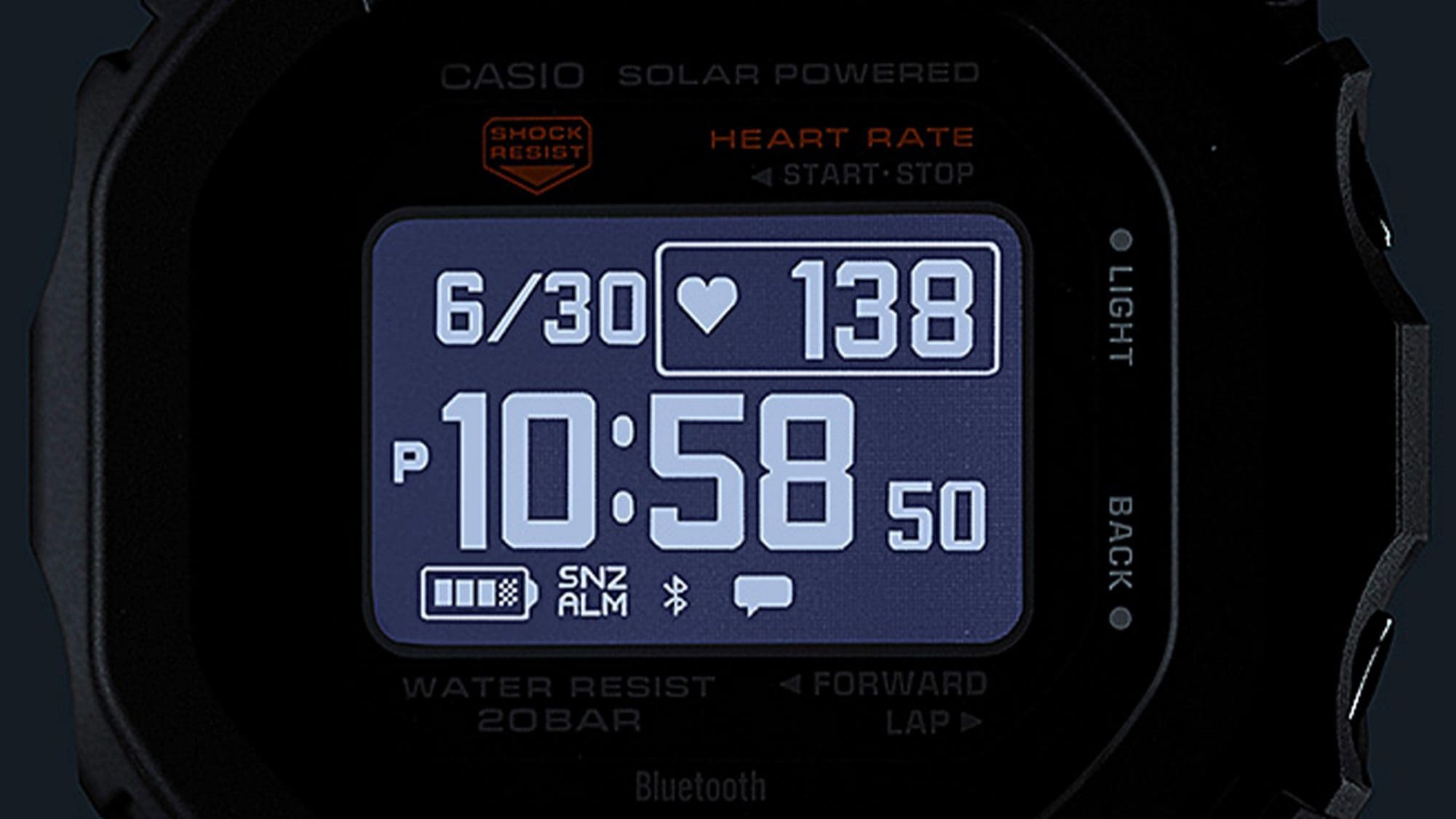 Super Illuminator (retroiluminación LED de alto brillo completamente automática) para mantener la legibilidad del reloj en la oscuridad