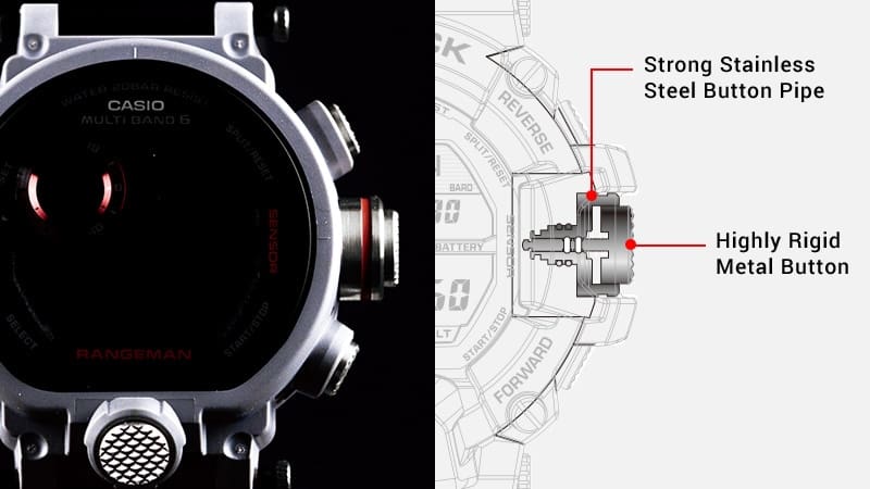 Casio - Reloj táctico Rangeman G-Shock Solar Atomic para hombre,  negro/negro, GW9400-1B, Negro -, Digital