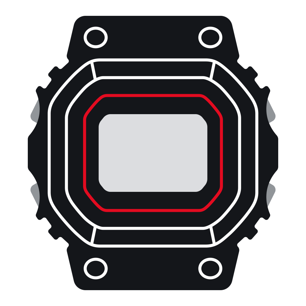 Icono de reloj de pulsera negro