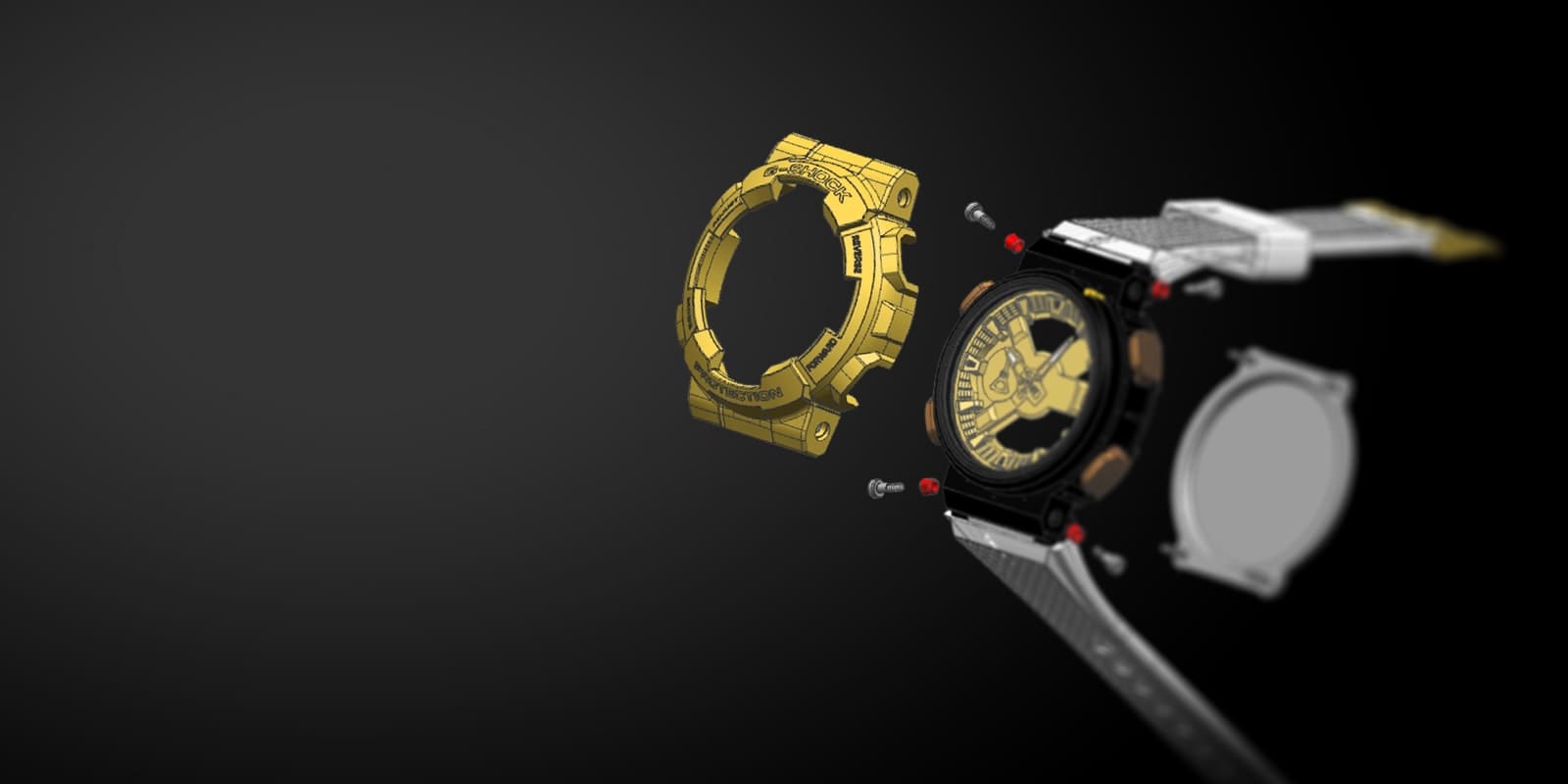 Representación de la estructura de los modelos Casio G-Shock GM-110