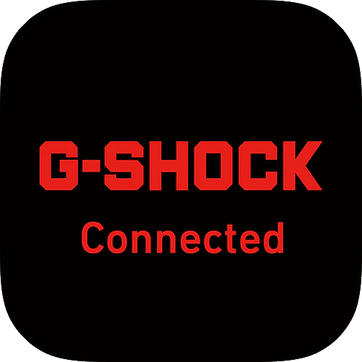 Écriture rouge sur fond noir : G-Shock Connected.
