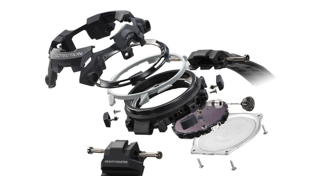 Les différents composants de la montre Master of G GR-B300