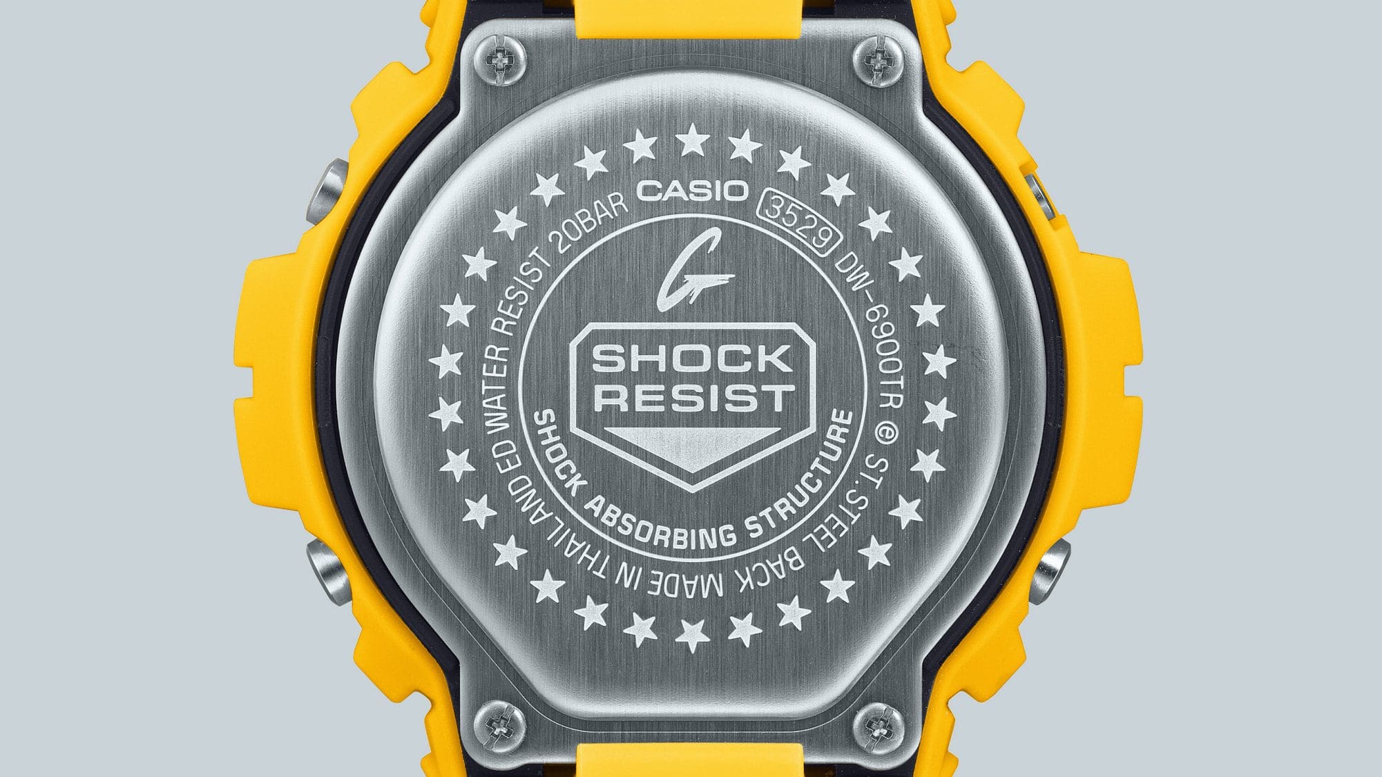 Gravure au dos de la montre G-SHOCK DW-6900