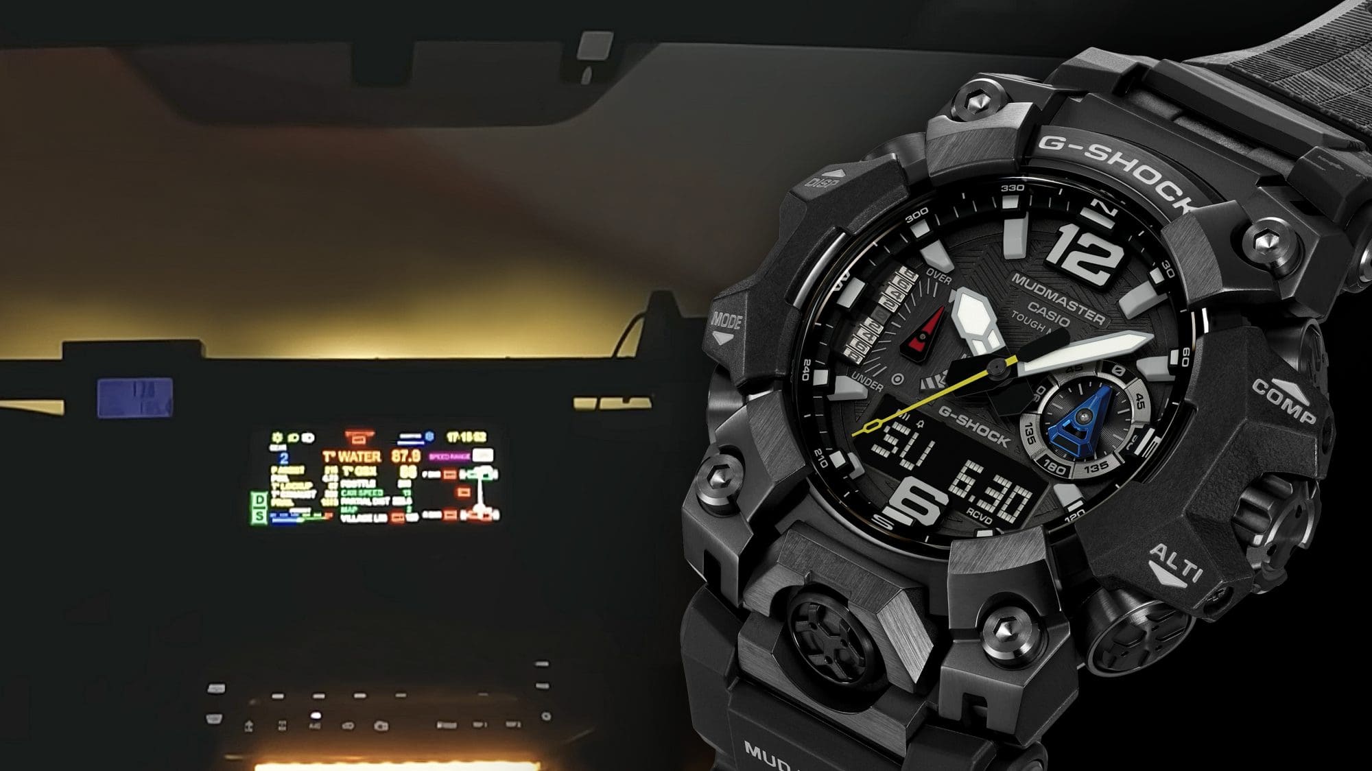 Image conceptuelle d'un cadran multicolore pour un système de navigation