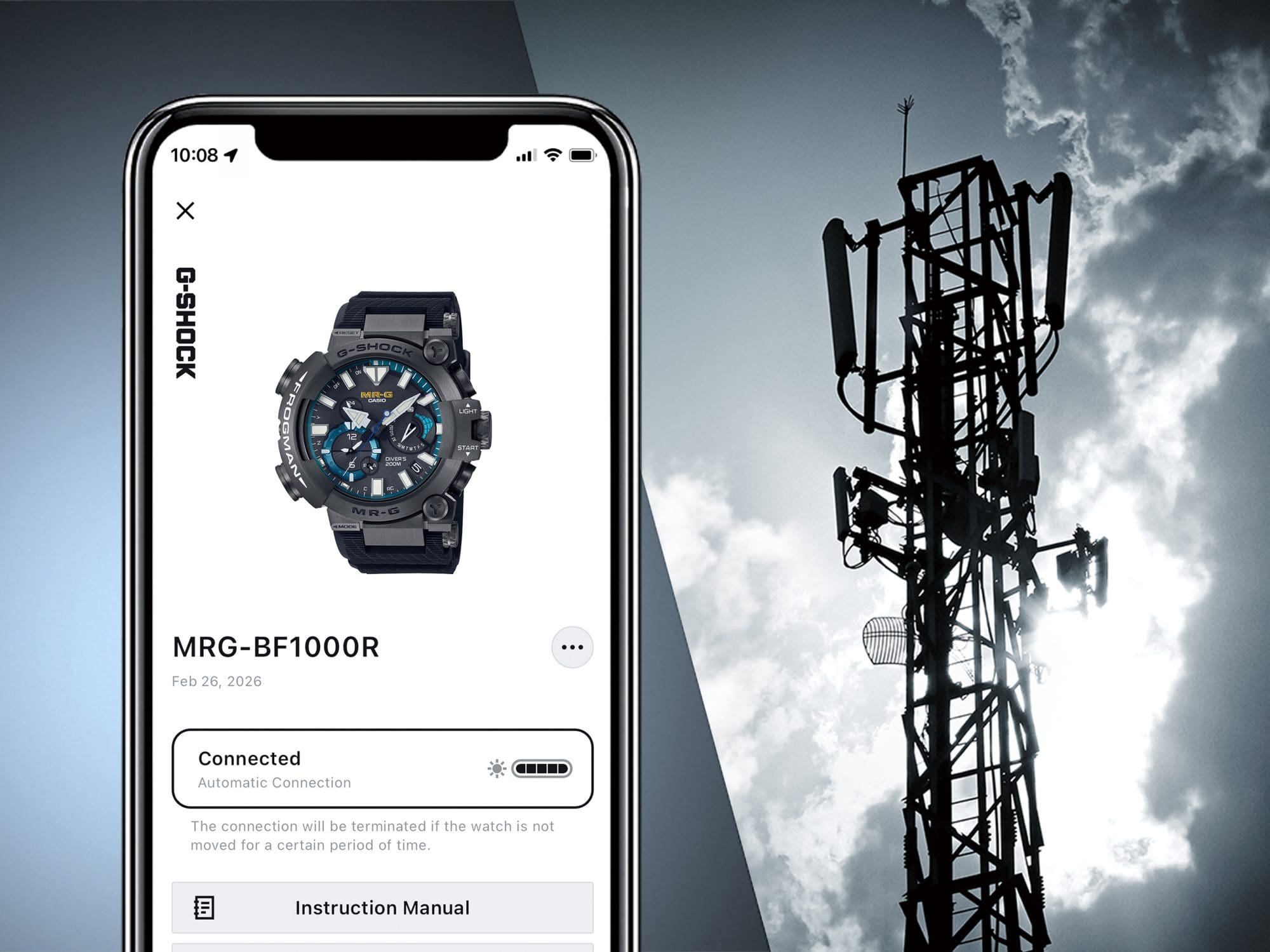 Image de MRG-BF1000EB Montre solaire radio avec Bluetooth®.