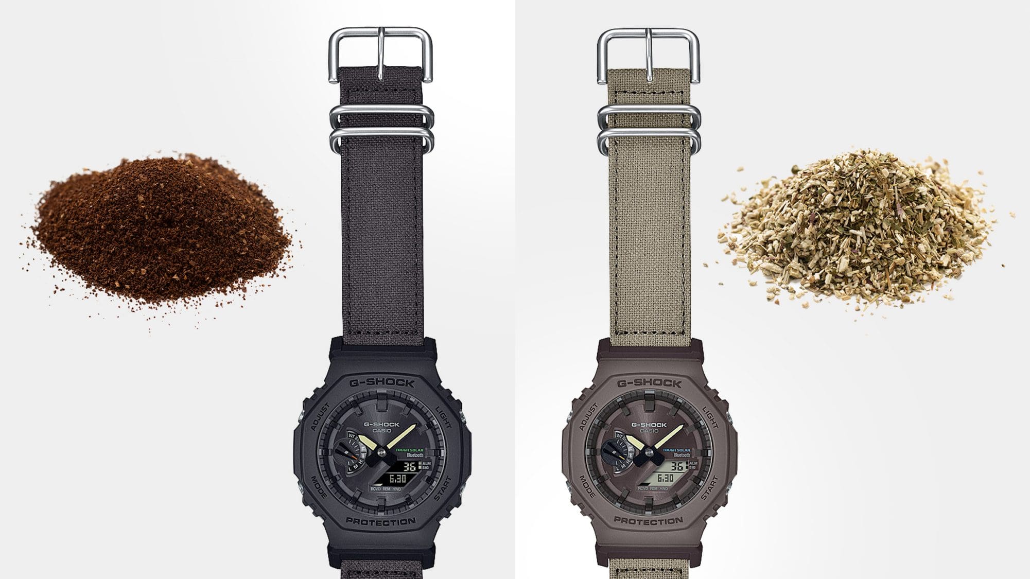 Tali jam dengan warna lembut yang berasal dari alam